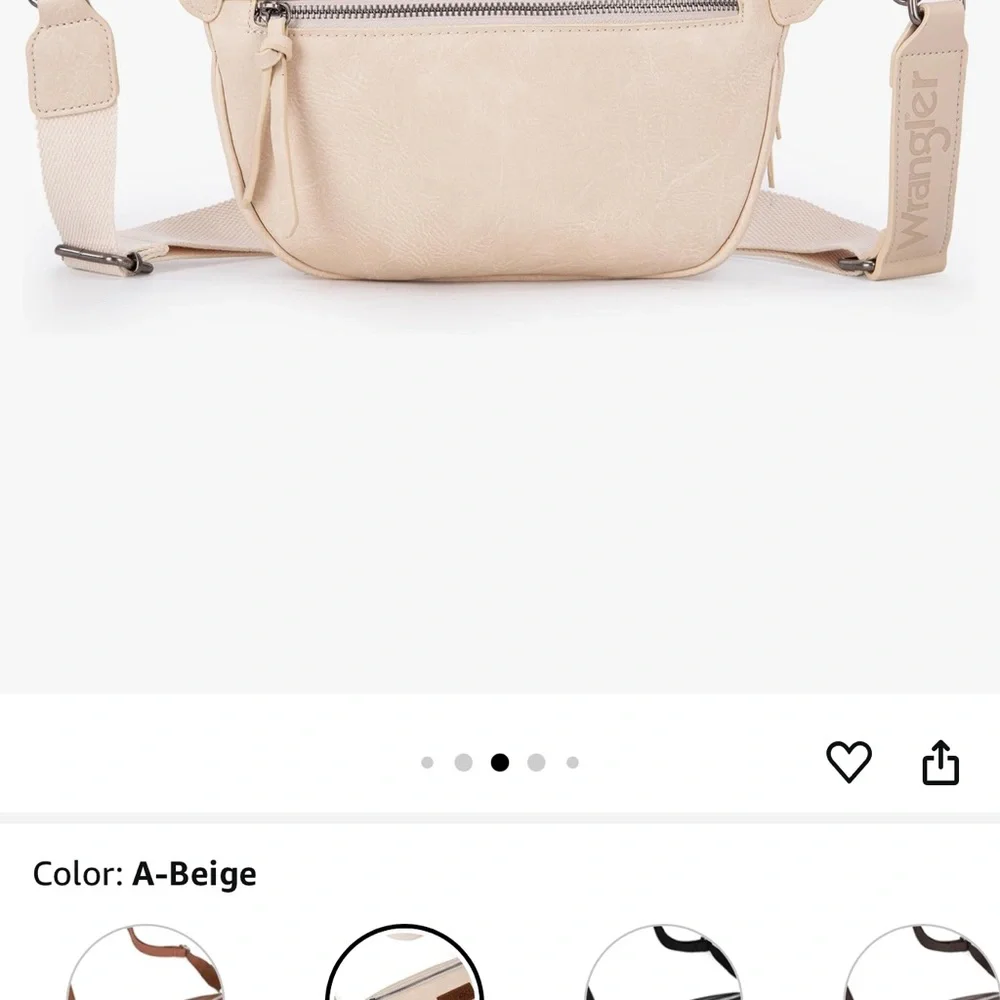 Wrangler Cream Crossbody Bag with Minimalist Design - Picture 3 of 8